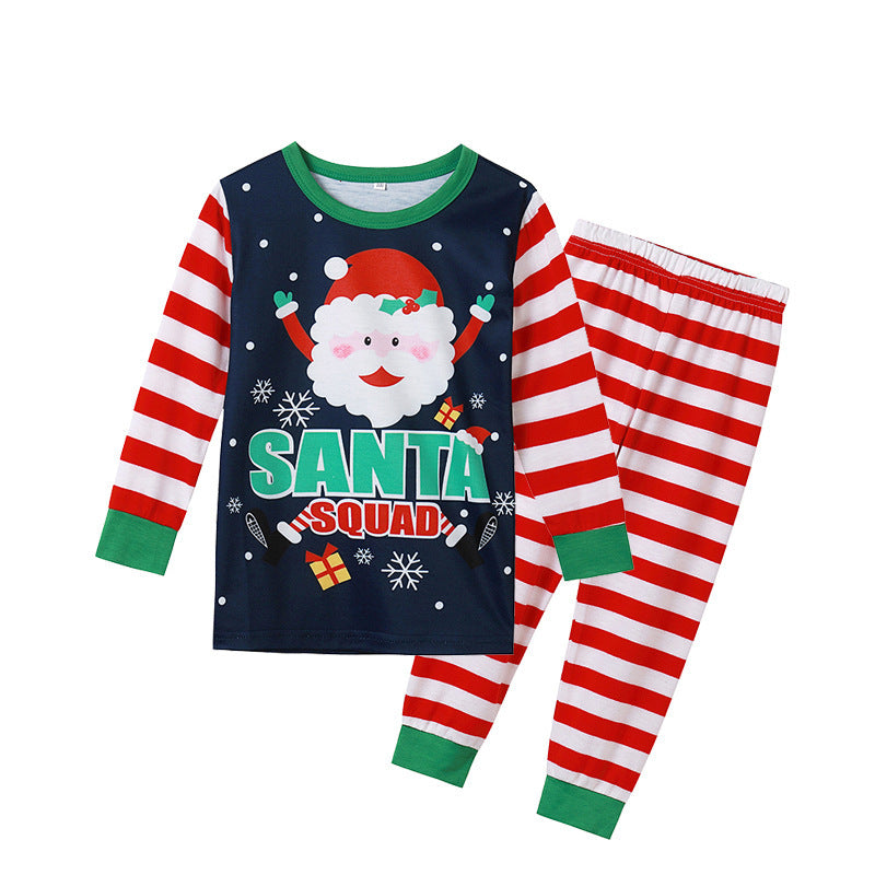Santa Printed Home Wear Pajamas Parent-child Wear