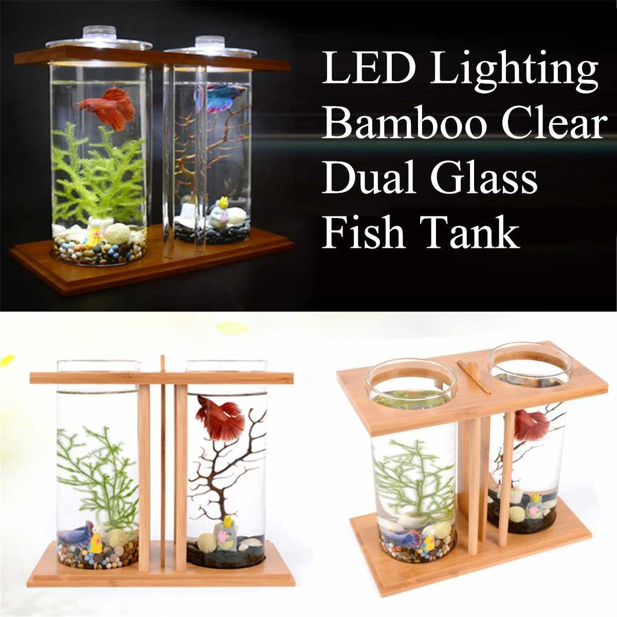 Bamboo Eco Mini Desktop Aquarium