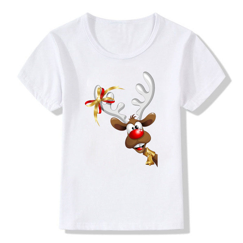Unisex Cotton Crew Neck Christmas Tee Regular Fit Kids