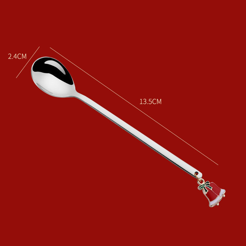 Stainless Steel Christmas Spoons For Tableware Ornaments