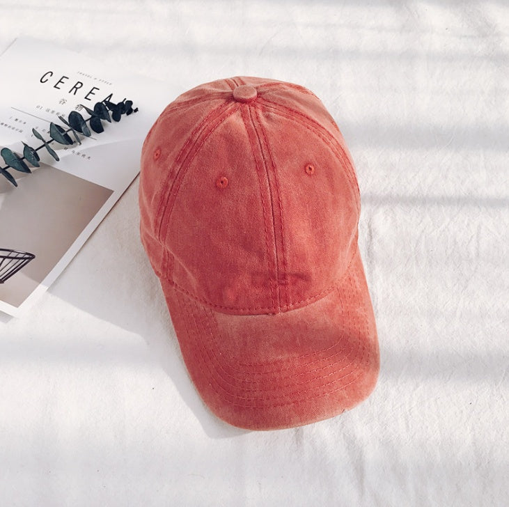 Hat men outdoor retro cap ladies washed cotton denim soft top baseball cap