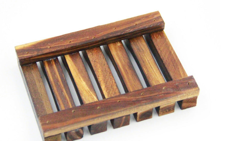 Retro Wooden Soap Box – Charcoal Soap Holder