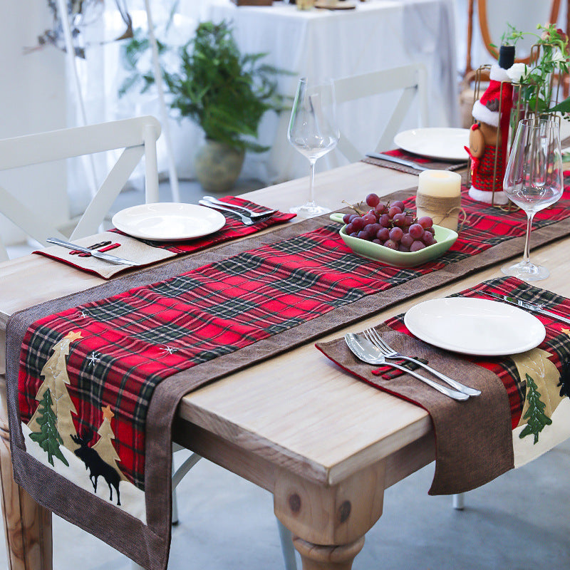 Christmas Cotton and Linen Mat Decoration