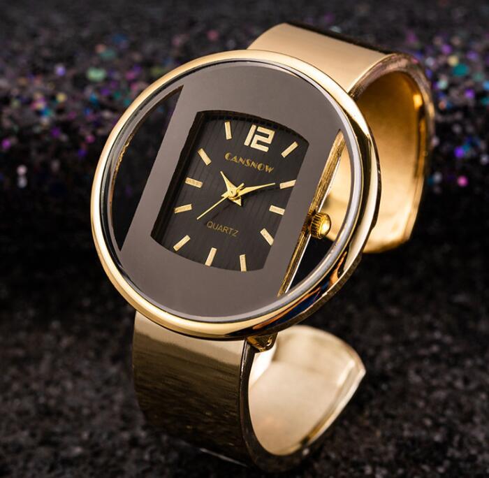 Luxury Women's Bracelet Watch – Gold/Silver Dial with Adjustable Steel Band, Quartz Movement