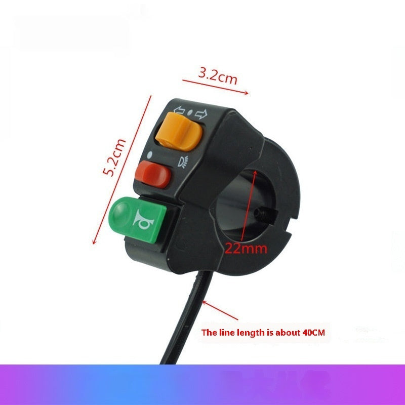 Motorcycle Modification Three-function Horn Steering Headlamp Open Device