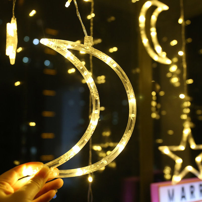 LED Curtain String Lights 2.5M x 0.6M 220V EU Plug with 8 Lighting Modes