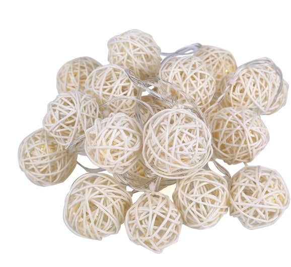 Rattan Ball LED String Lights Decorative Lighting