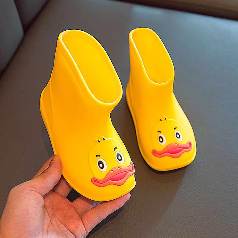 Non-slip Stylish Rubber Shoes Men's And Women's Children & Baby Baby Velvet Rain Boots