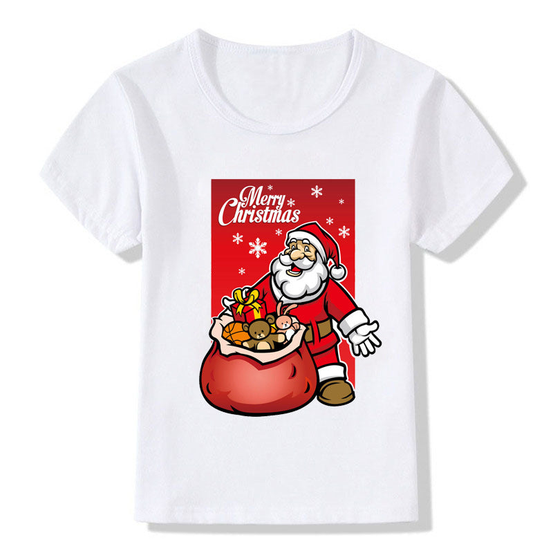 Unisex Cotton Crew Neck Christmas Tee Regular Fit Kids