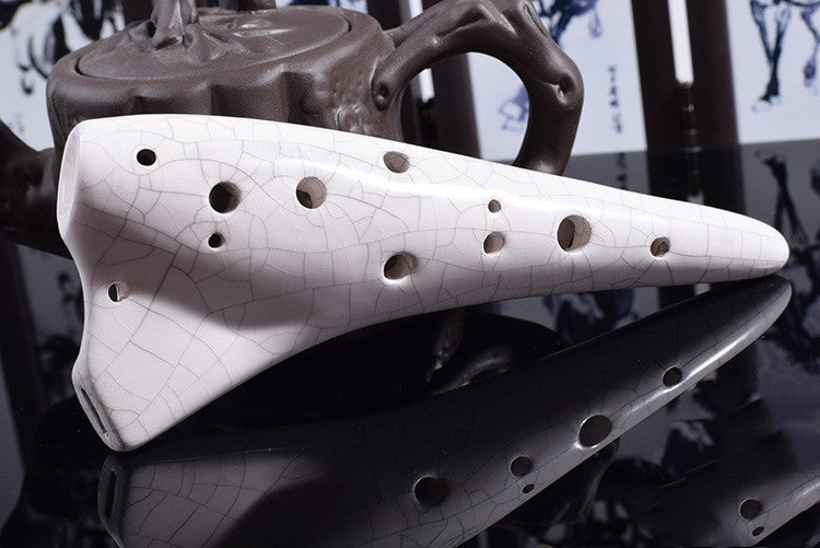 Submarine small Ocarina 12 hole treble C adjustable porcelain flute