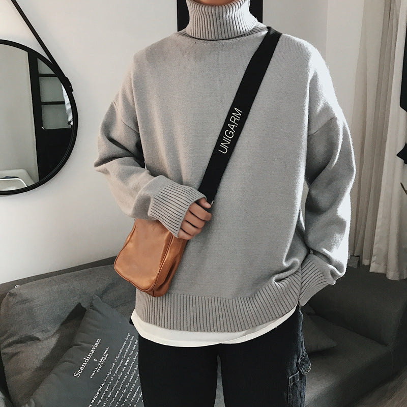 Fashion Pullover Thick Turtleneck Sweater Men