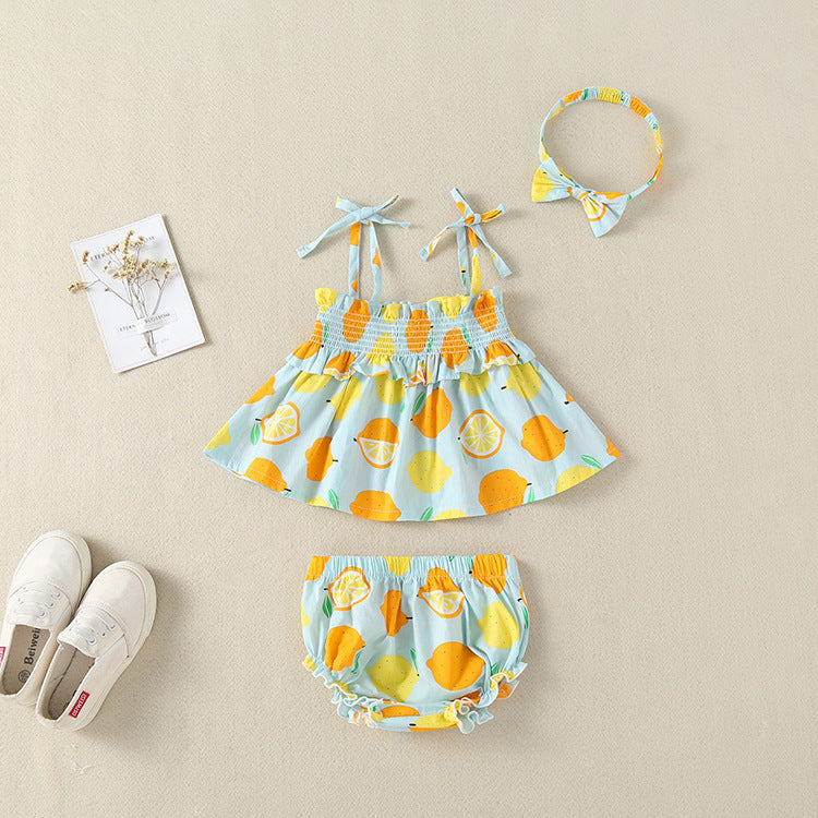 Lemon Girls Suspender Dress