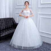 Elegant Lace Polyester-Cotton New Bride Wedding Dress