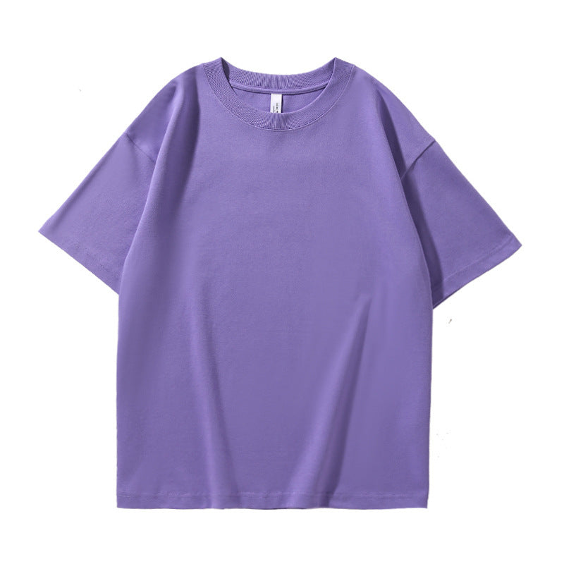 280G32 Double Yarn Heavy Double Yarn Men's And Women's Same Style Short Sleeve