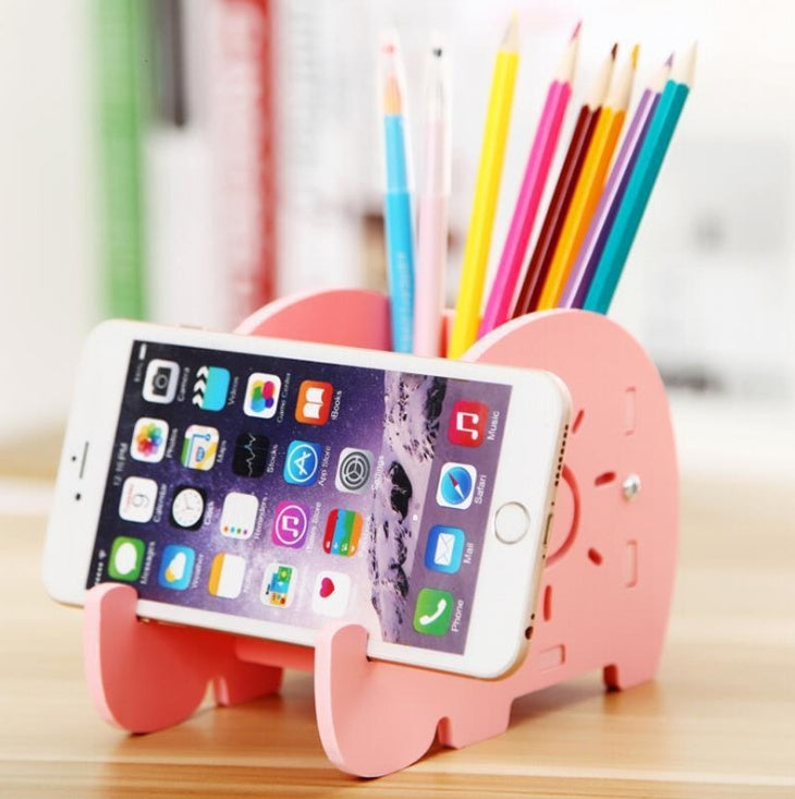 Multi-Function Cartoon Pen Holder – Creative Small Desktop Storage Box
