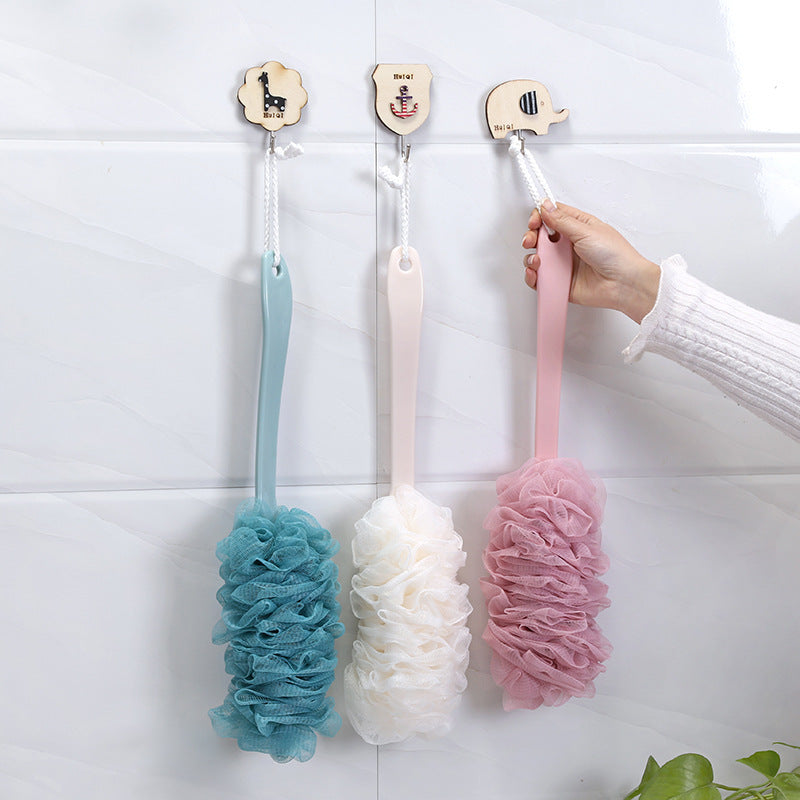 Long Handle Back Scrubber Brush – Soft Mesh Bath & Shower Sponge Brush