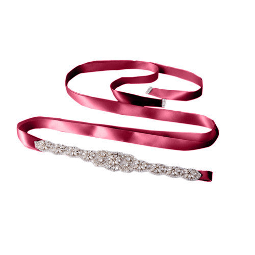 Elegant Bridal Wedding Belt with Rhinestone Decoration