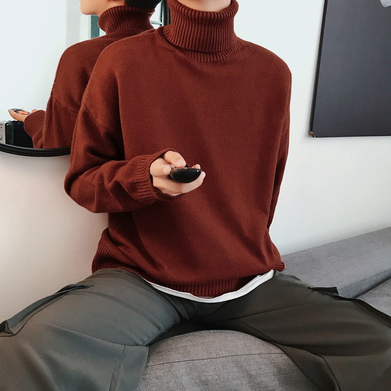 Fashion Pullover Thick Turtleneck Sweater Men