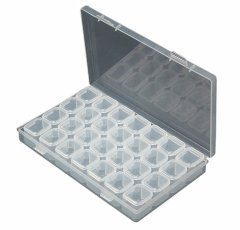 Urijk 28-Grid Storage Box – Diamond Painting Organizer, Bead & Medicine Container
