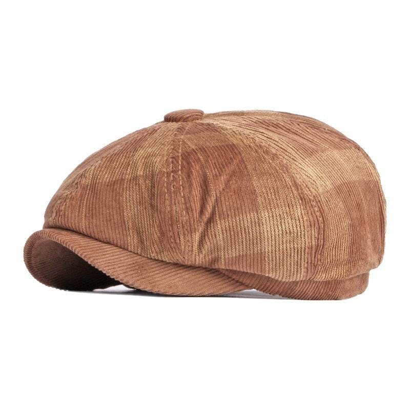 Women's Warm Plaid Corduroy Beret – Fashion Winter Hat