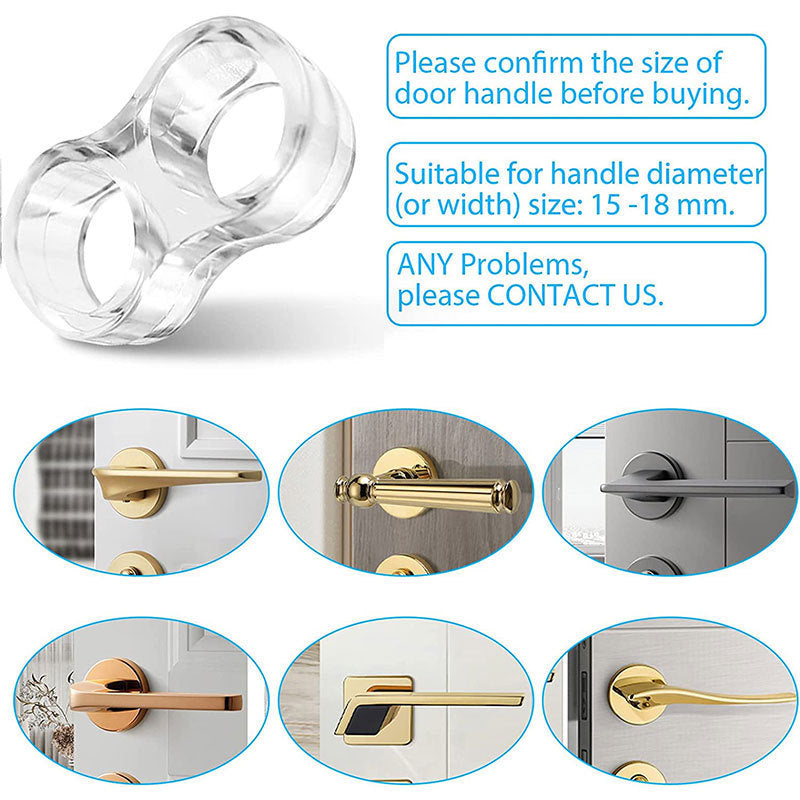 PVC Transparent Door Handle Mute Collision Pad Window Handle Punch-free Floor Knob Does Not Hurt The Wall Double Hole Anticollision Coil