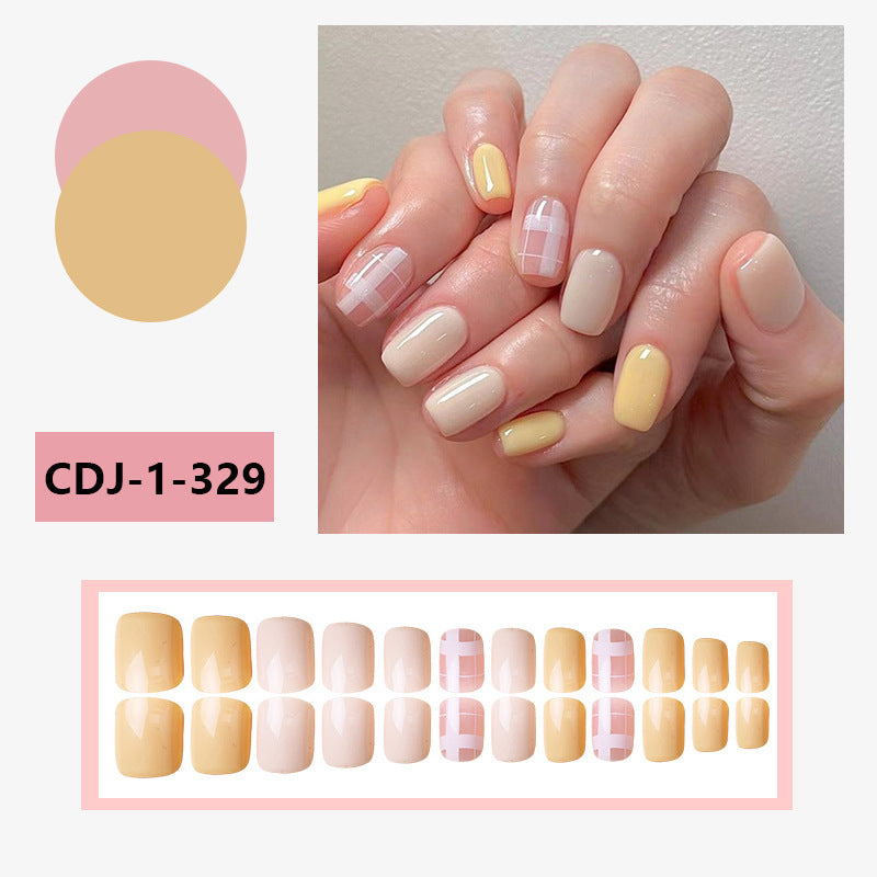 Women's European, American And French Style Pieces Fake Nail Patch