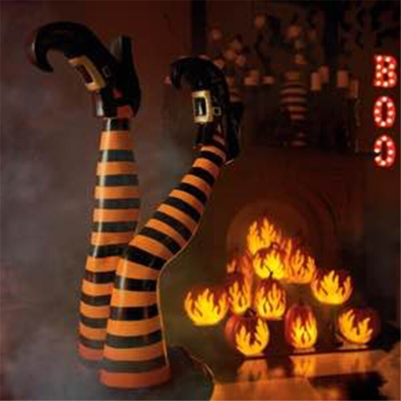 Halloween Evil Witch Leg Decoration – Spooky Thigh Prop for Haunted House and Outdoor Decor