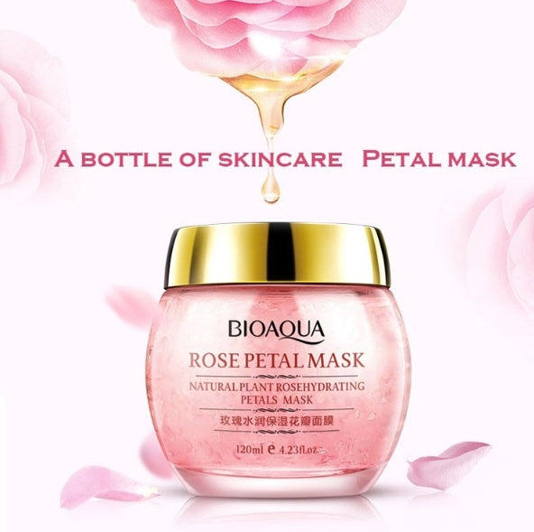 Silk Rose Petal Sleeping Mask For Anti Wrinkle Moisturizing