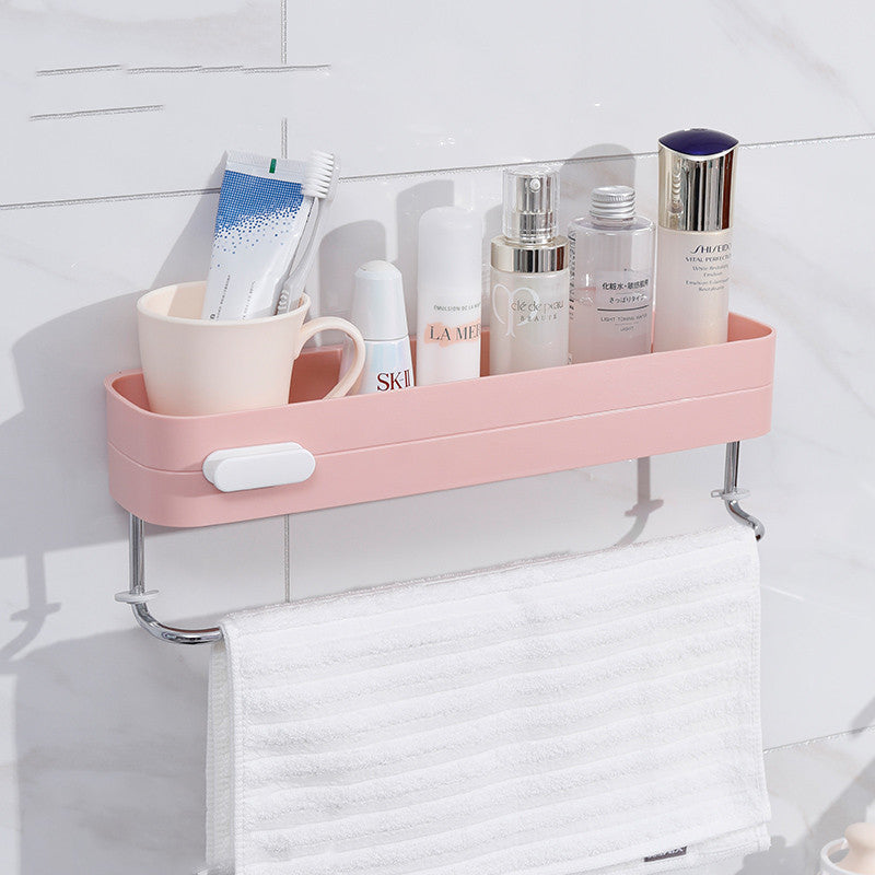 Perforated Wall-Mounted Bathroom Shelf – Rustproof Storage Rack