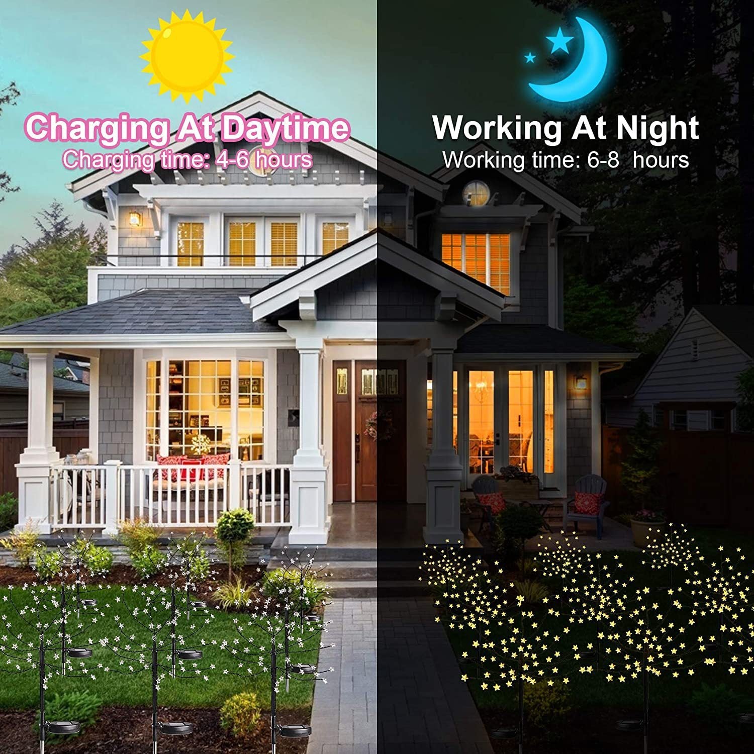 Solar Pentagram Tree Light Garden Decoration