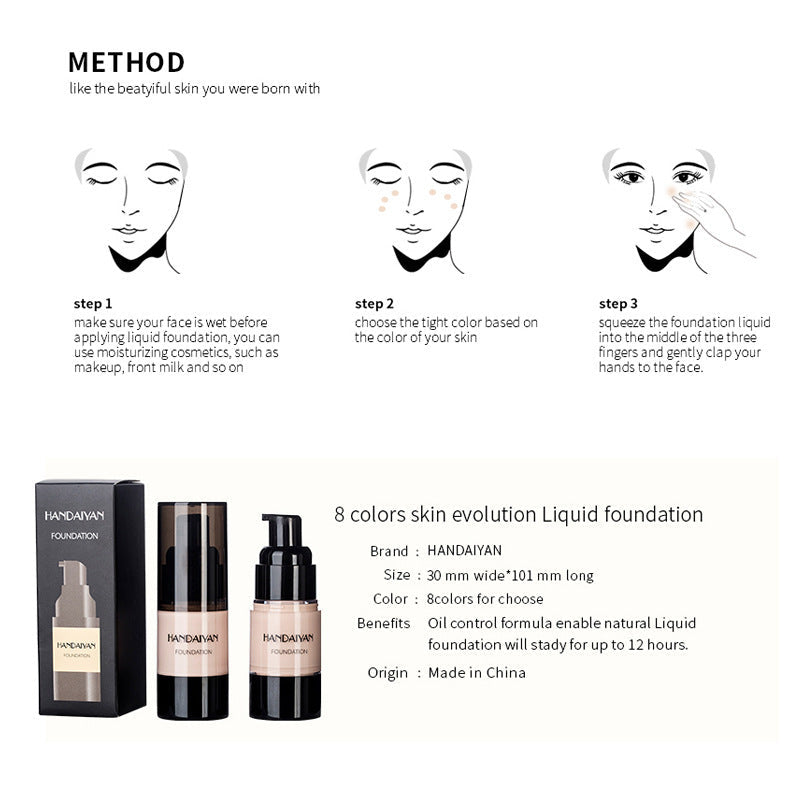 Silicone Full Coverage Liquid Foundation For Dark Skin