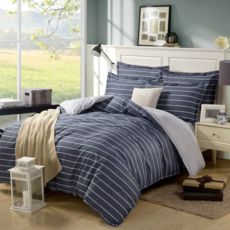 Four-Piece Cotton Bedding Set – Multiple Sizes, Soft and Breathable Home Textile