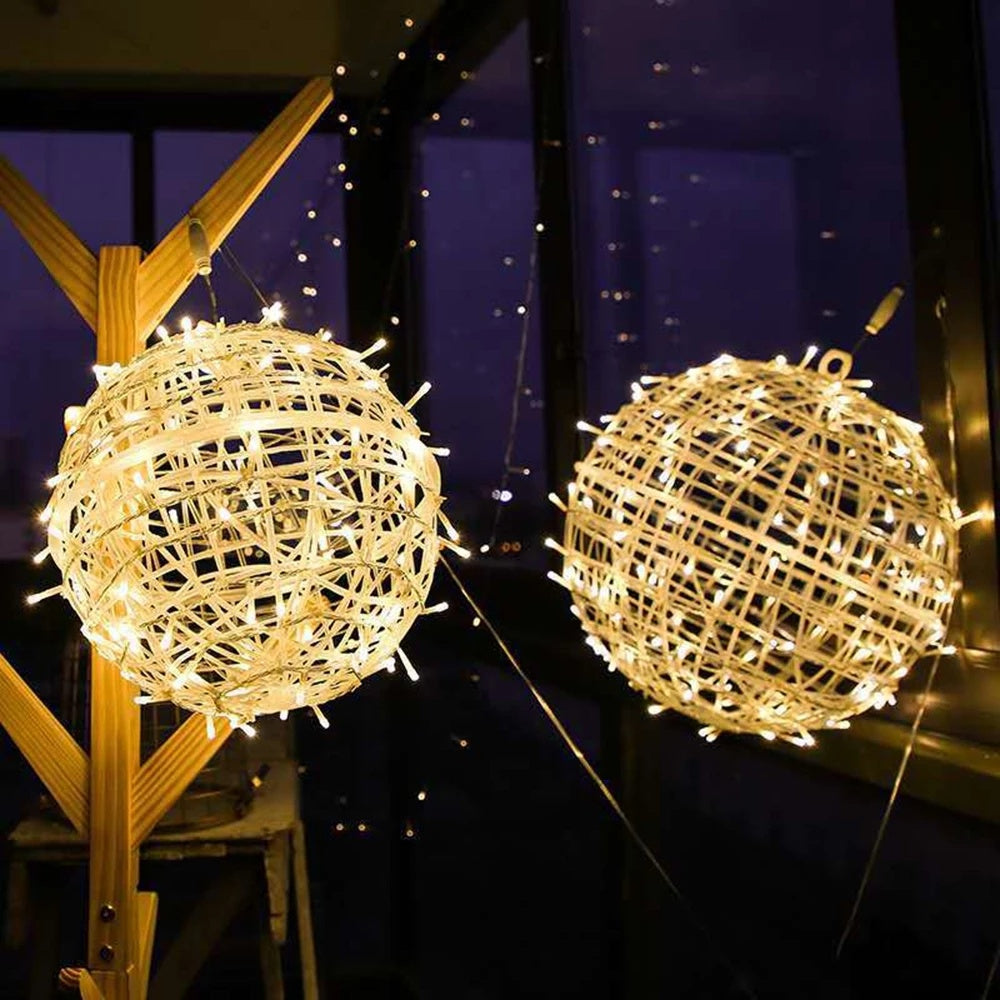 LED Sepak Takraw Ball Lamp Hanging Tree Lantern Landscape Decorative Lighting