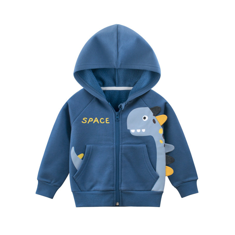 Kids Fleece Zip Hoodie Jacket Cozy Winter Outerwear
