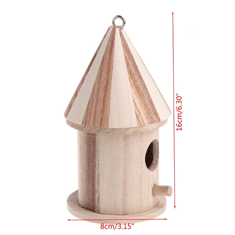 Wooden Outdoor Bird Nest Box for Small Birds and Parrots