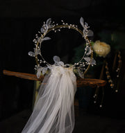 Delicate Bridal Wreath Veil Wedding Dress Accessory