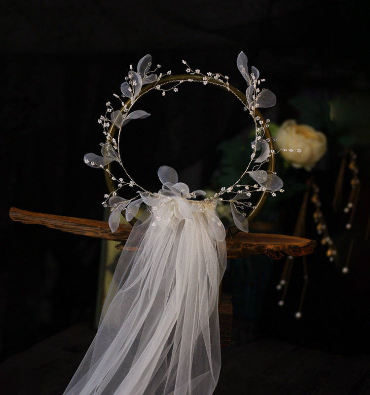 Delicate Bridal Wreath Veil Wedding Dress Accessory
