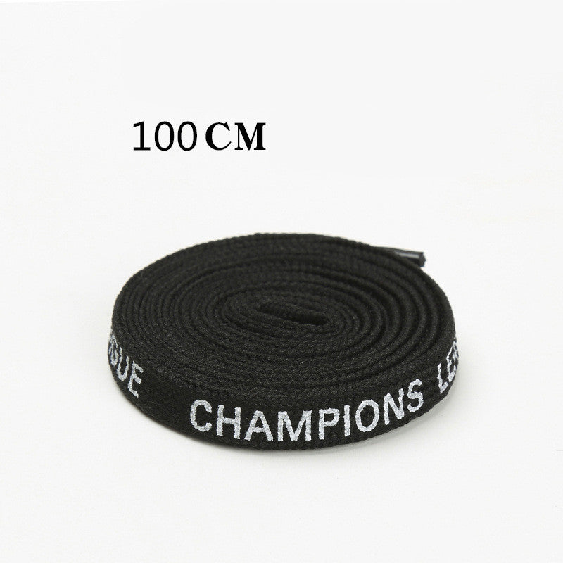 Flat Nylon Alphabet Pattern Shoelaces Unisex Regular