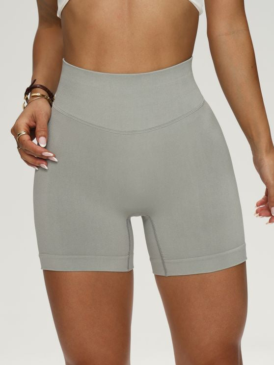 Women's Waist-Crimp Peach Hip Shorts