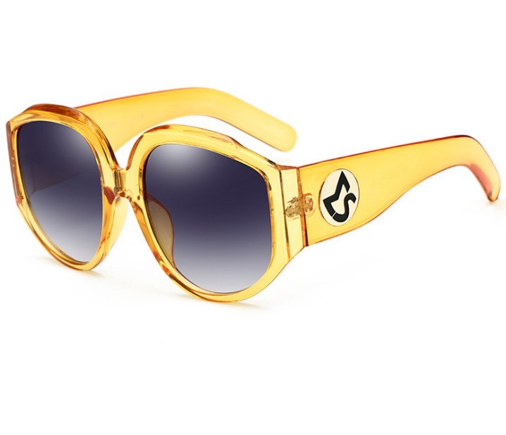 Oversized Round Women’s Sunglasses with Olive Frames