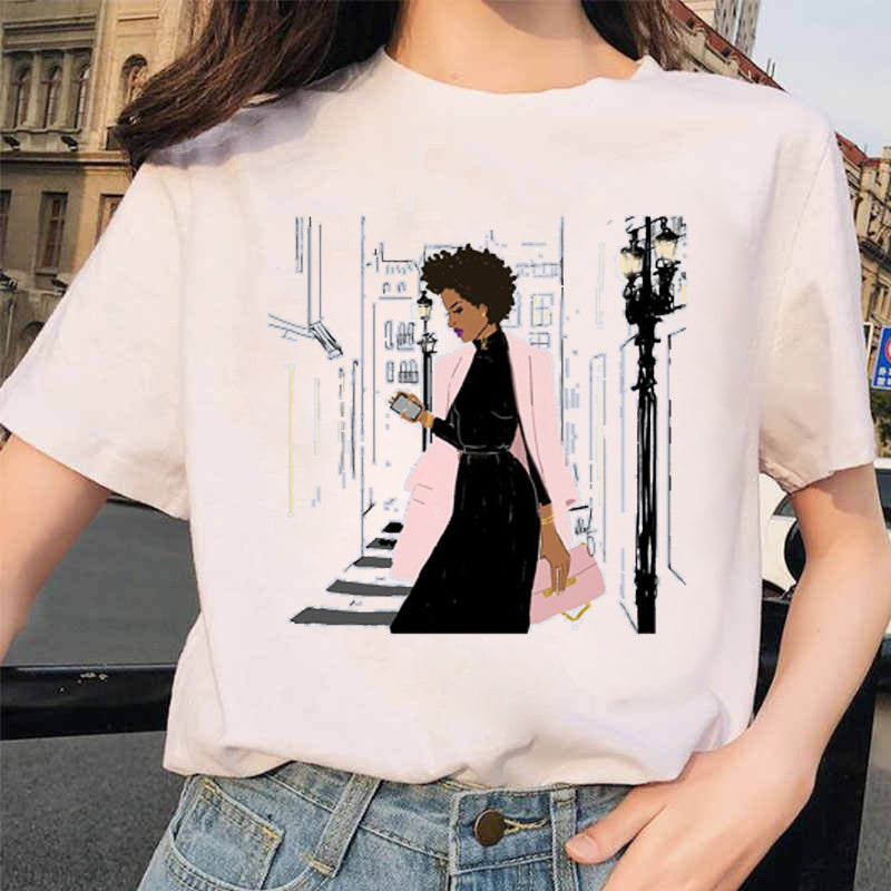 Printed short sleeve T-shirt for men and women