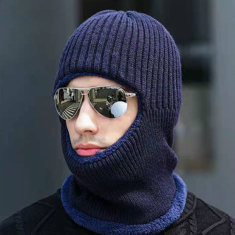 Winter Warm Unisex Brimless Knitted Hat with Neck Protection