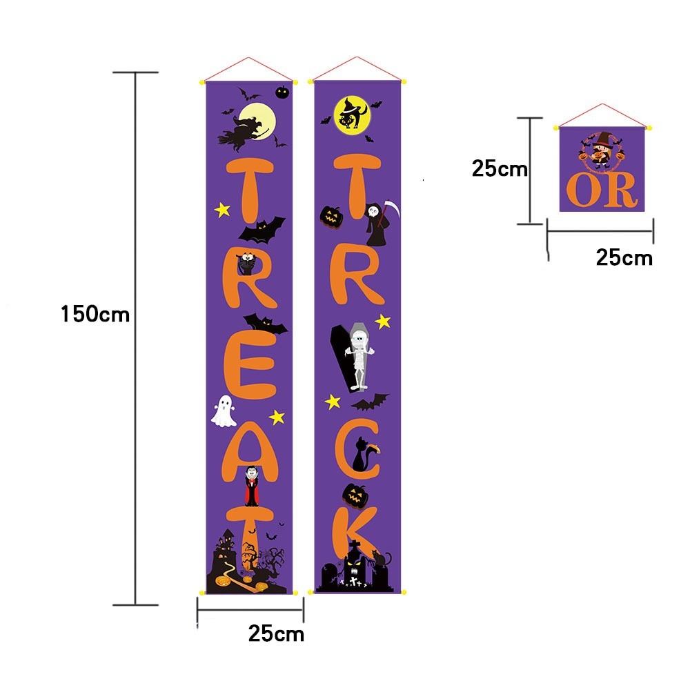 Halloween Outdoor Banner – Spooky Hanging Couplets Decoration for Yard and Porch