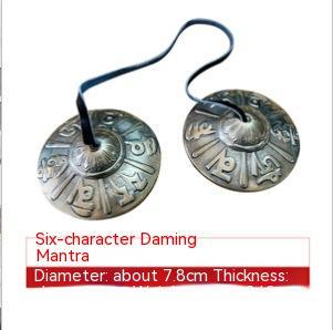 Nepal Percussion Instrument Tibetan Pure Copper Clip Bell Handmade Clip Bell Cymbals
