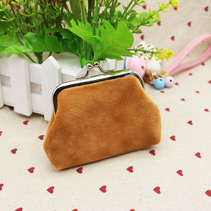 Autumn Winter Candy Color Wool Zero Wallet – Student Cloth Coin Purse for Kids