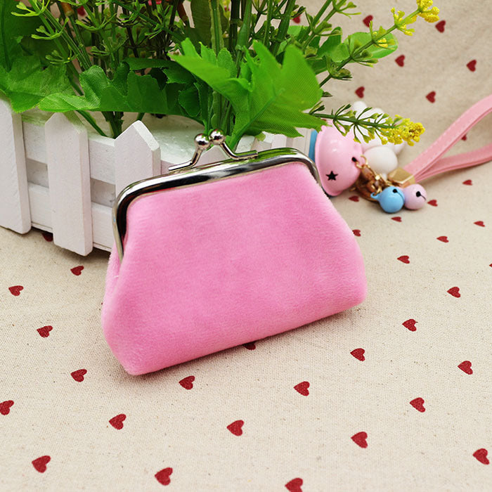 Autumn Winter Candy Color Wool Zero Wallet – Student Cloth Coin Purse for Kids