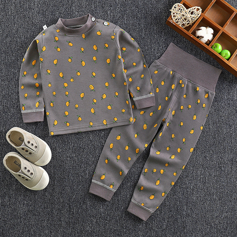 Children's High Waist Belly Protective Pants Set