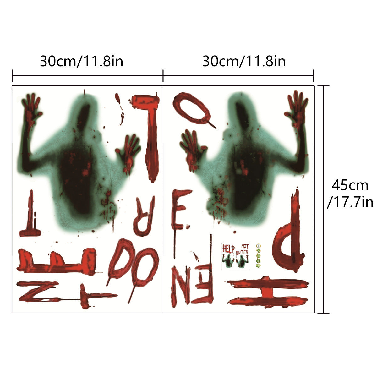 Blood Zombie Halloween Wall Sticker
