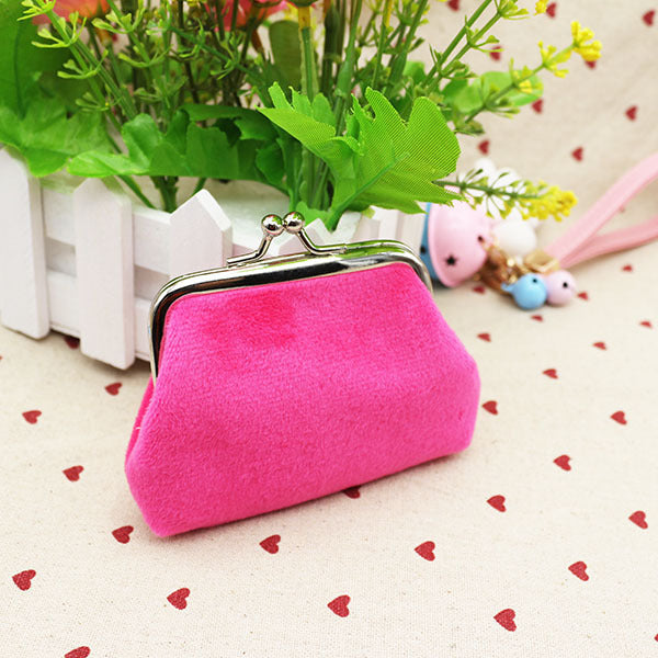 Autumn Winter Candy Color Wool Zero Wallet – Student Cloth Coin Purse for Kids