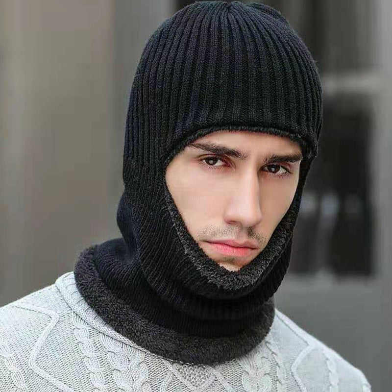 Winter Warm Unisex Brimless Knitted Hat with Neck Protection